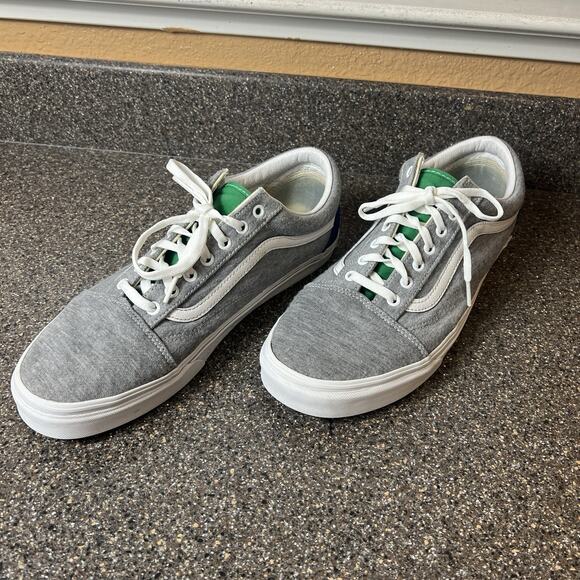 Vans Mens Size 13 Gray/Blue/Green Classic Skater Sneaker Shoe Canvas Lace Up Low - Picture 3 of 11